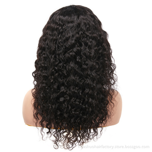 Top Quality Bleached Knots Unprocessed Glueless 4*4 Lace Closure Jerry Curl Front  Lace Wig